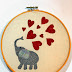 DIY Valentines Elephant Art 